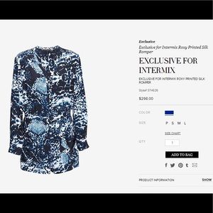 Intermix Roxy Printed Silk Romper